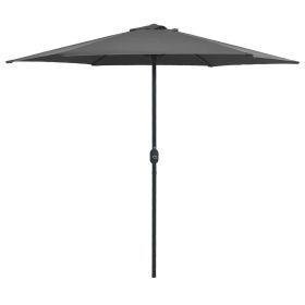 Garden Parasol with Aluminum Pole 106.3"x96.9" Anthracite