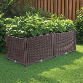 SOGA 80cm Raised Planter Box Vegetable Herb Flower Outdoor Plastic Plants Garden Bed Deepen