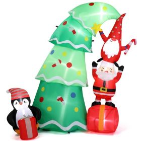 6ft 8 LED Lights Christmas Inflatable Decoration (Option: 6Ft)