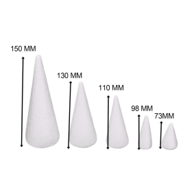 5 Pieces Craft Foam Cones Polystyrene Cones Foam Tree Cones For Handmade Decoration (Option: 5pieces)