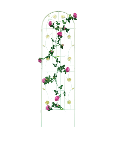 4 Pack Metal Garden Trellis 71" x 19.7" Rustproof Trellis for Climbing Plants Outdoor Flower Support Cream White (Color: as Pic)
