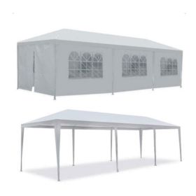 10x30' Outdoor Garden Gazebo Wedding Party Tent Canopy Marquee with 8 Removable Sidewalls (Color: as Pic)