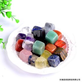 Natural Crystal Cube Rough Polishing Aromatherapy Stone Diffuser Stone White Crystal Rough Decorative Pendulum (Option: Aventurine jade)
